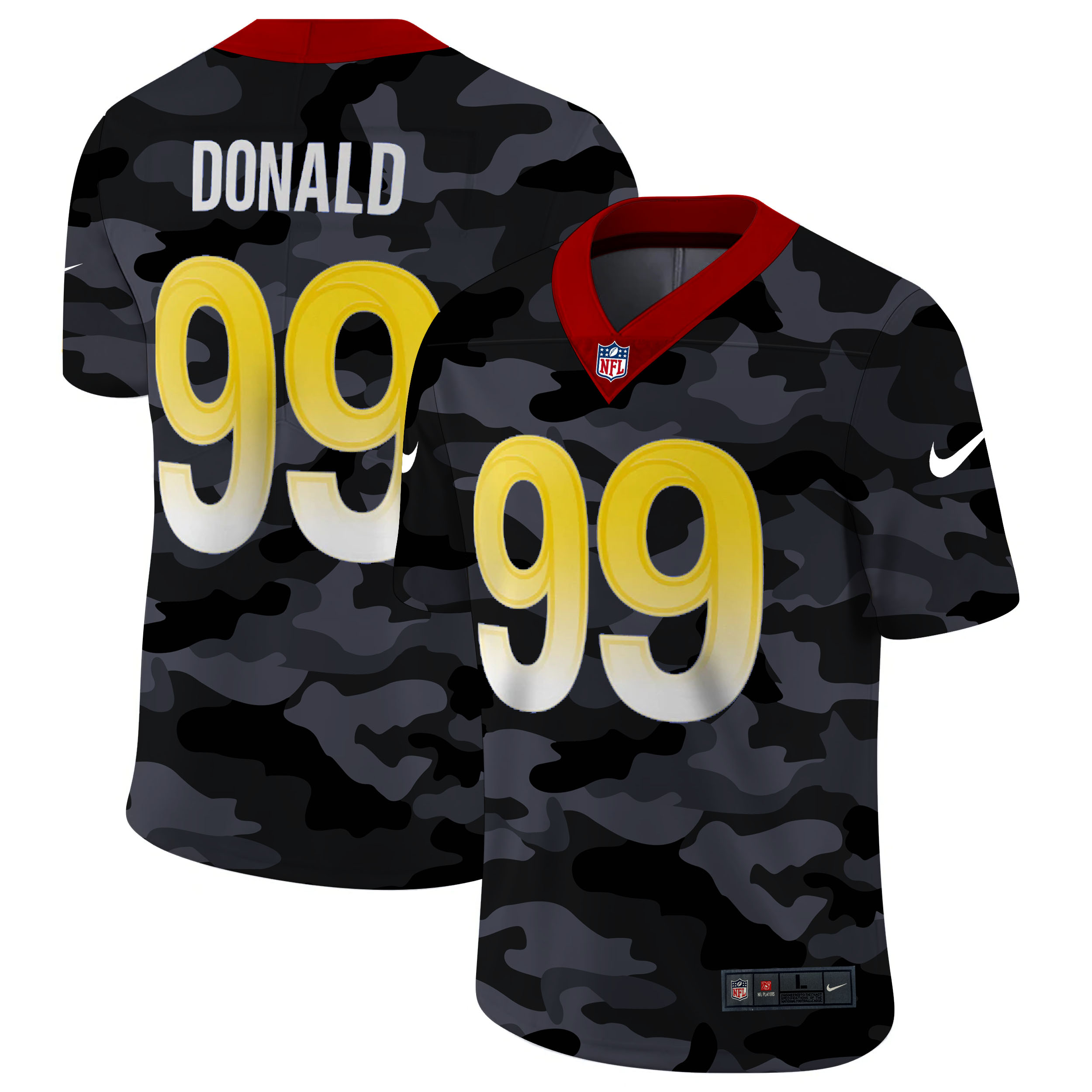 Men's Los Angeles Rams #99 Aaron Donald 2020 NFL Camo Limited Stitched Jersey